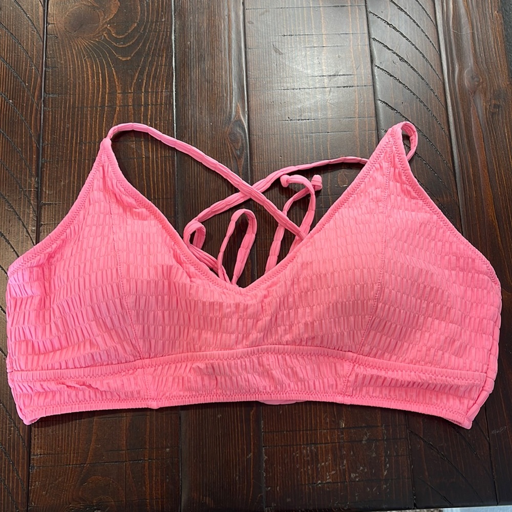 Jessica Simpson Smock It To Ya Cropped Cami Bikini Top Size XL